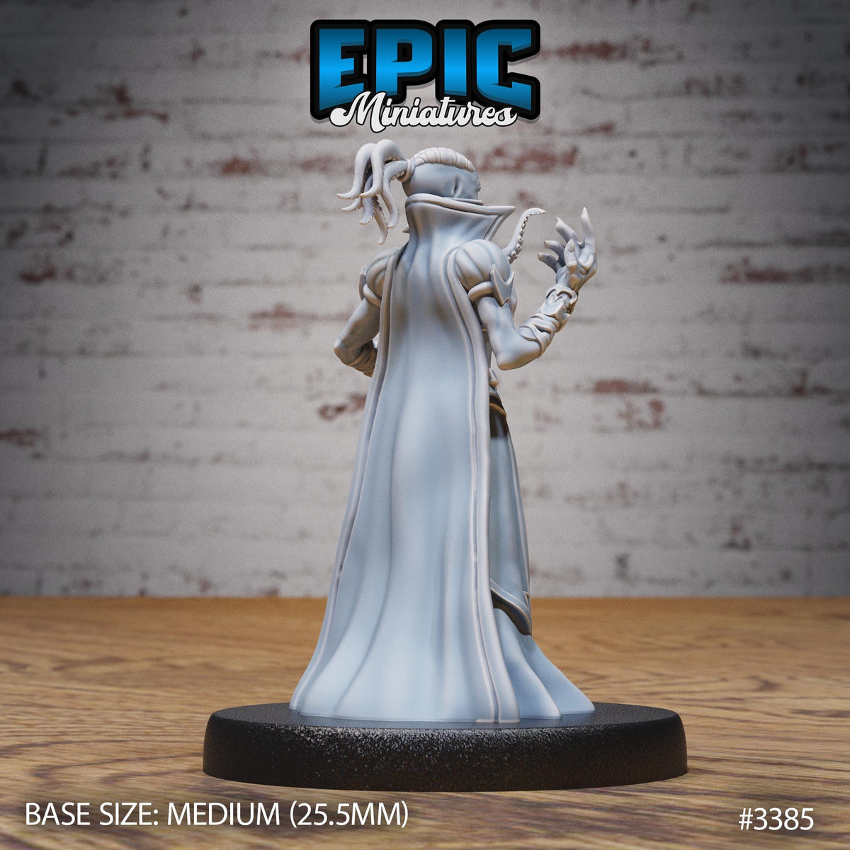 Mind Eater Female Option #3385 back DND miniature Planar Adventure 16k resin
