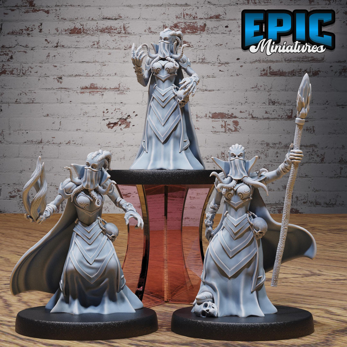 Mind Eater Female Set of 3 DND miniatures group photo Planar Adventure