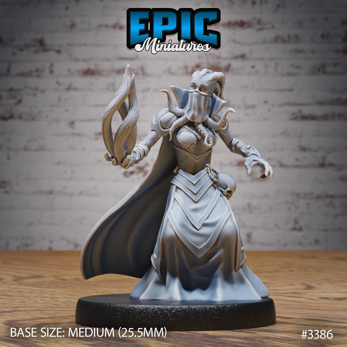 Mind Eater Female Option #3386 front DND miniature Planar Adventure 16k resin