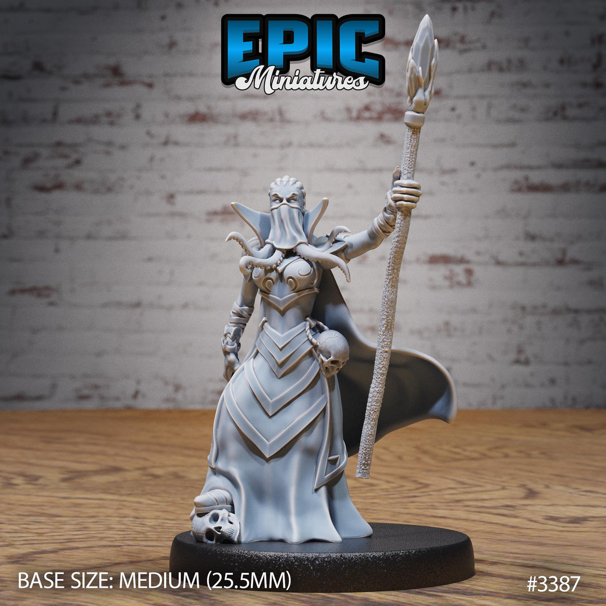 Mind Eater Female Option #3387 front DND miniature Planar Adventure 16k resin