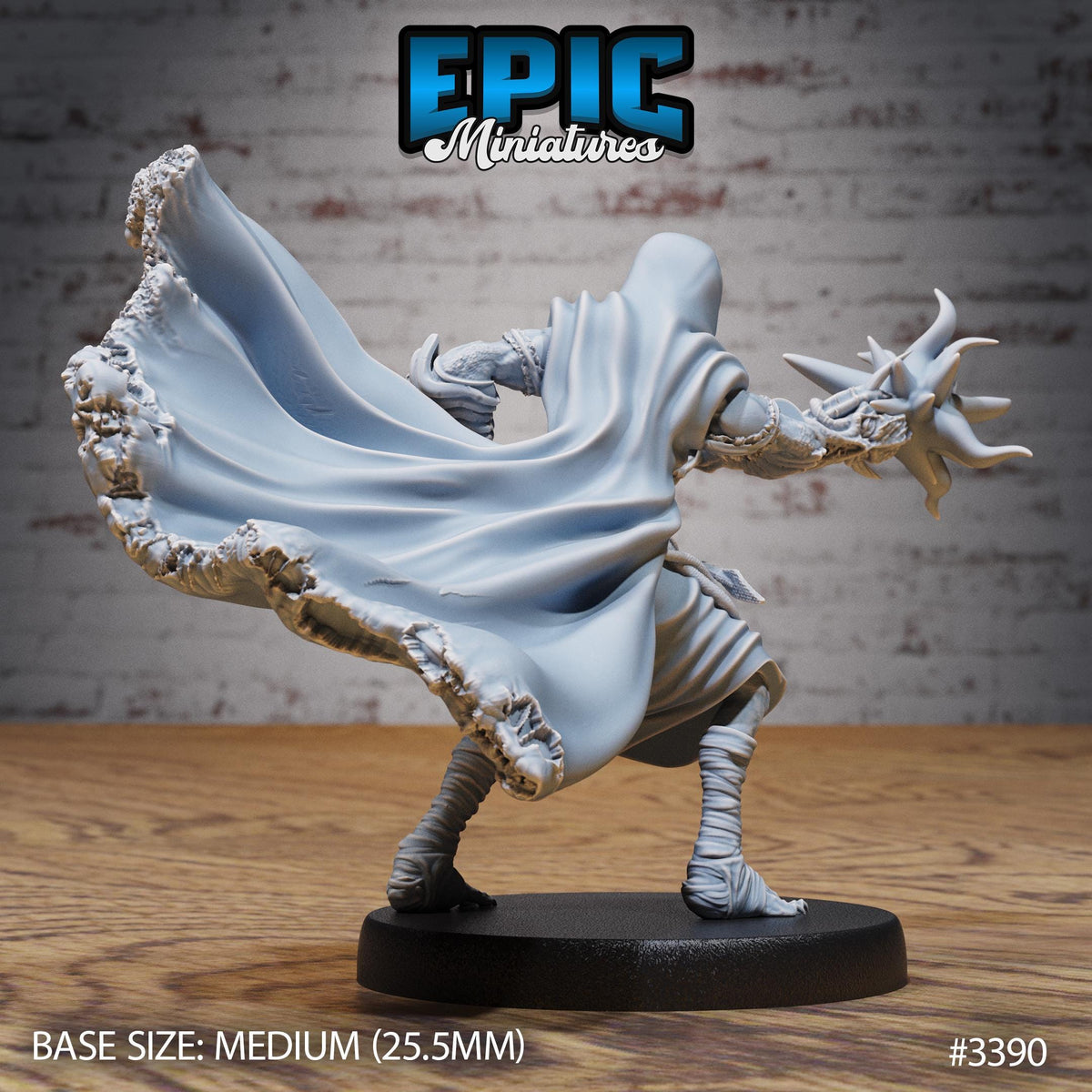 Mind Eater Cult Mage Option #3390 back DND miniature Planar Adventure 16k resin