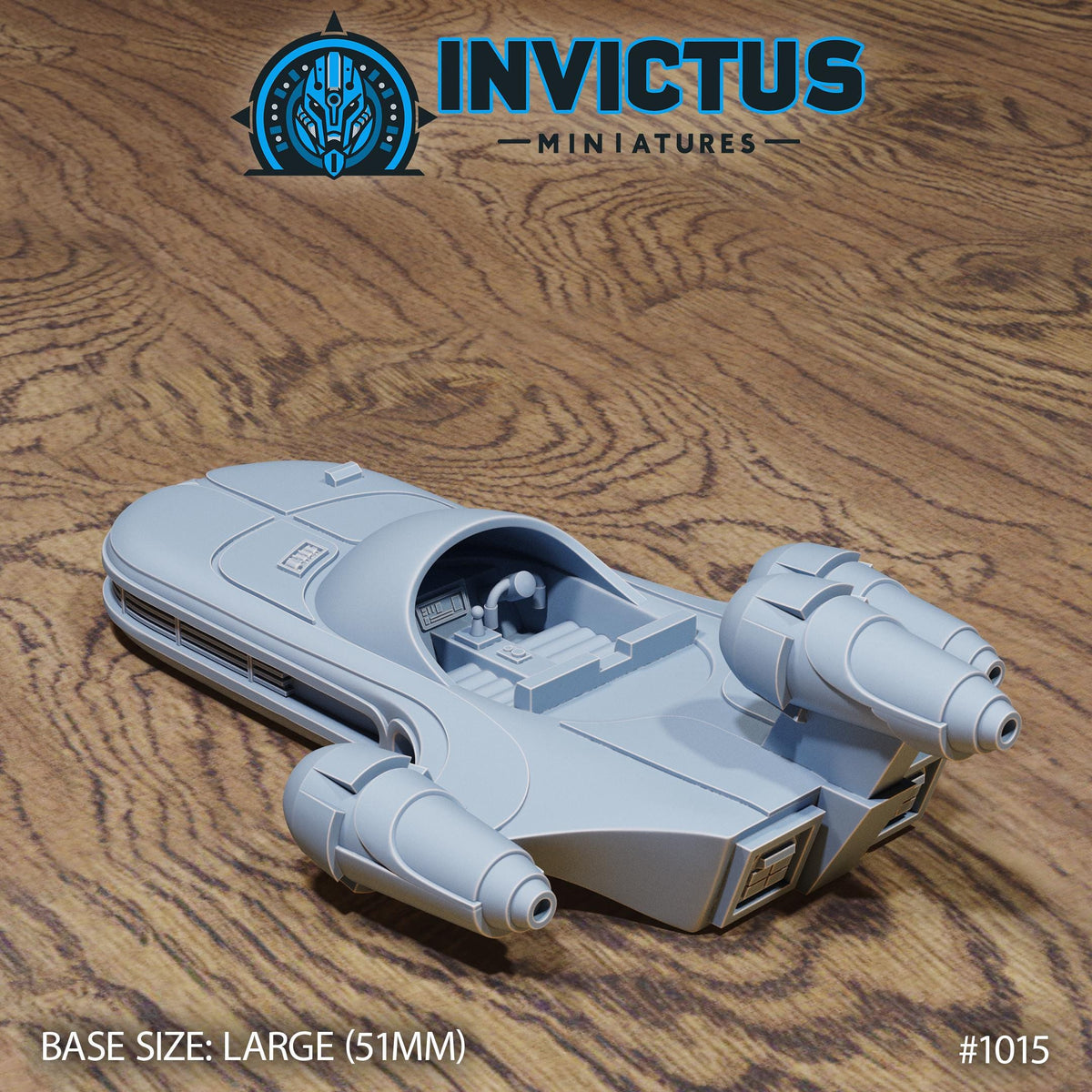 Zero-G Car 8 inch length front DND miniature Shadows of the Threat 16k resin