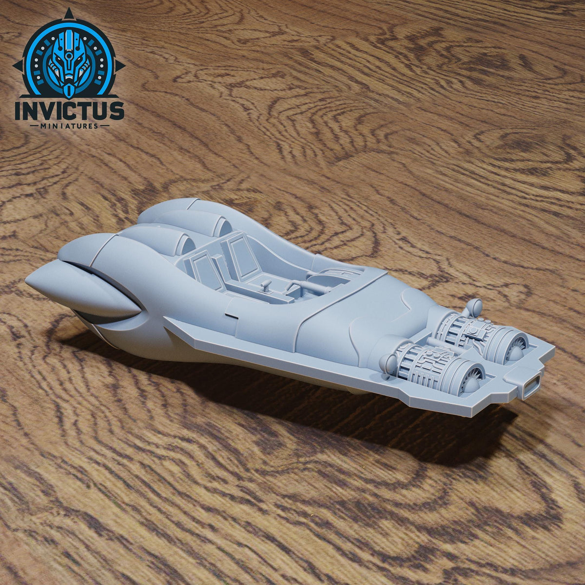 Antigrav Car DND Miniature Shadows of the Threat Collection Dungeons and Dragons-TTRPG Mini Space Wars Star Adventure Starfinder Spelljammer 4 inch length front DND miniature  16k resin