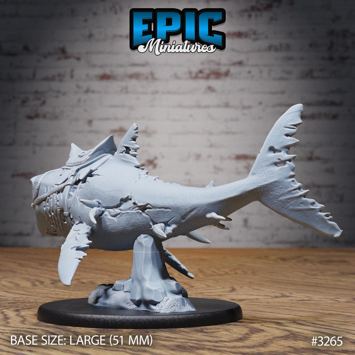 Cursed Captain T-rex Shark Option #3265 (2) back DND miniature Pirate Scourge 16k resin