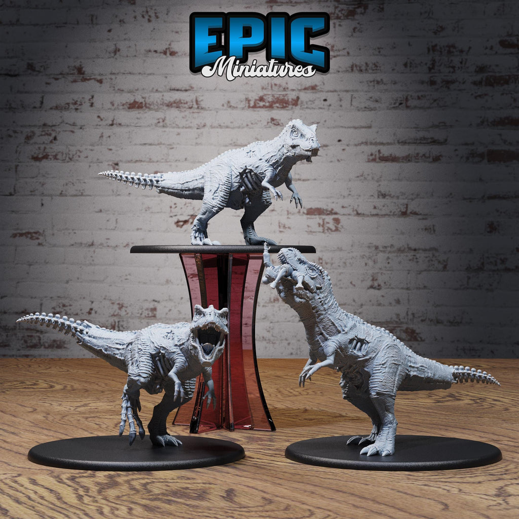 Zombie T-rex Shark Set of 3 DND miniatures group photo Pirate Scourge