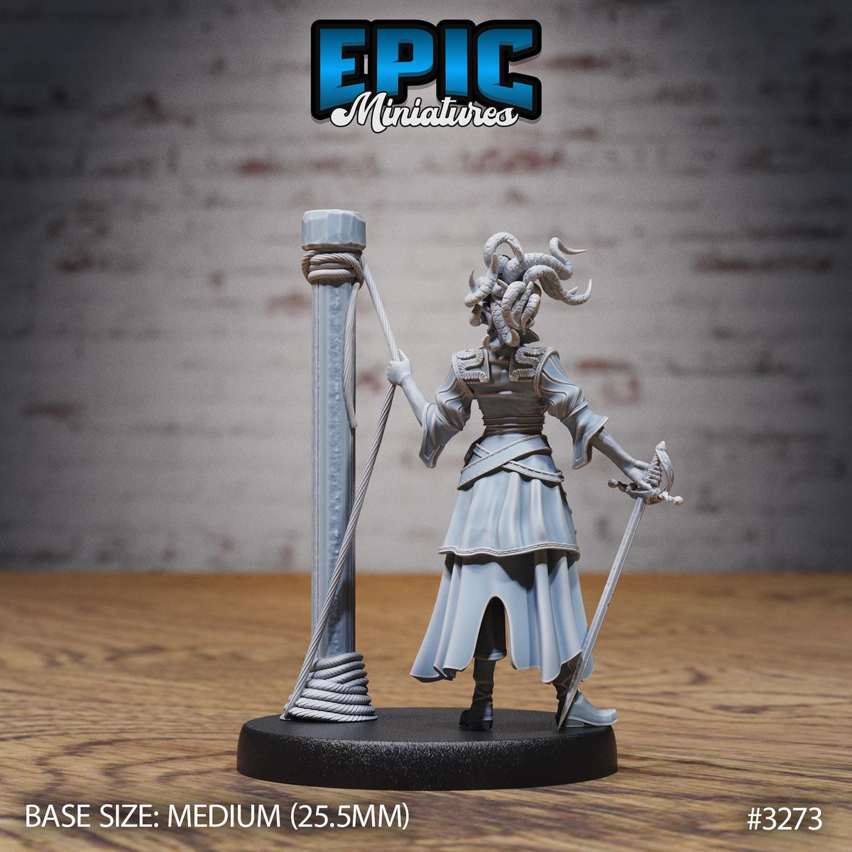 Gorgon Pirate Option #3273 back DND miniature Pirate Scourge 16k resin