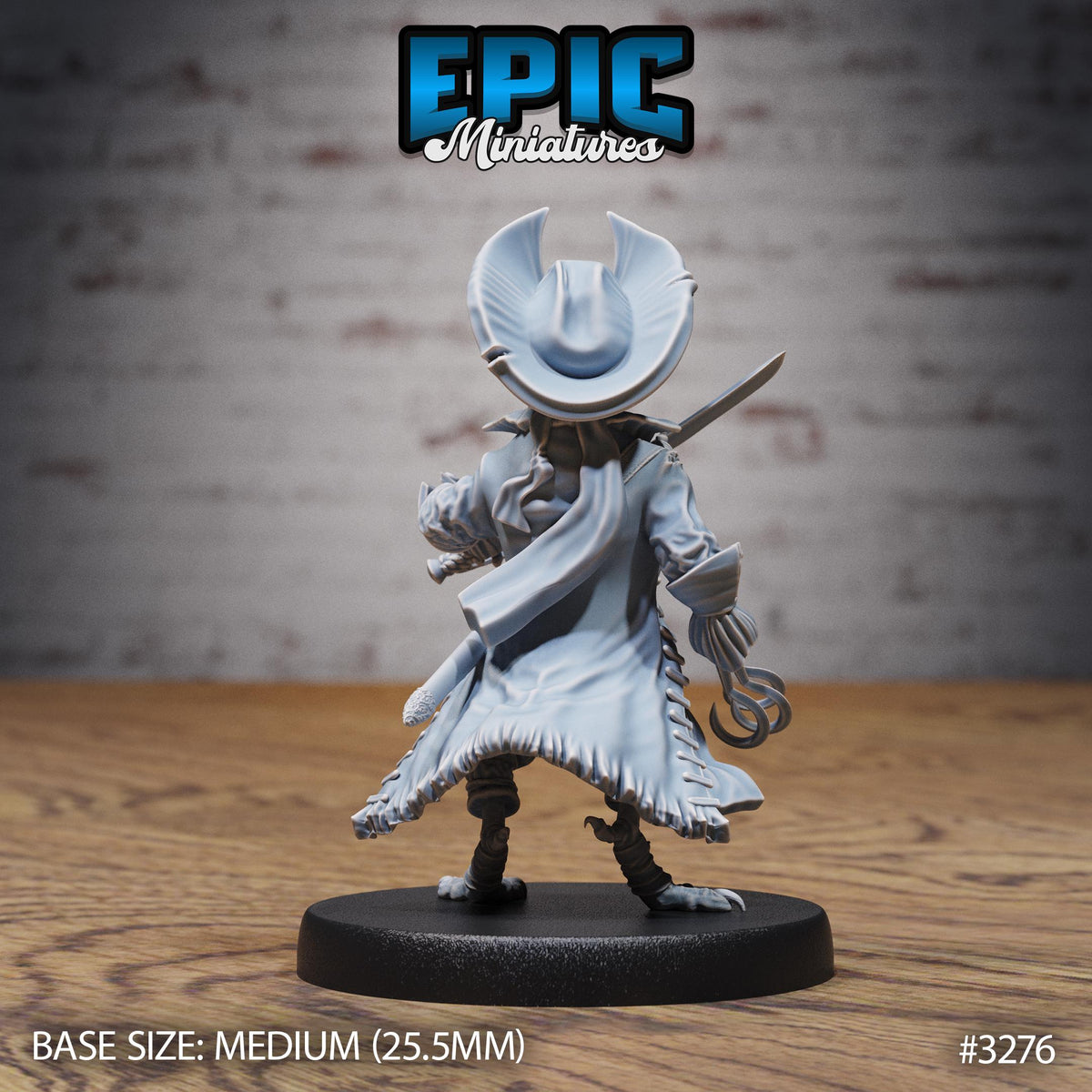 Crow Folk Pirate Option #3276 back DND miniature Pirate Scourge 16k resin