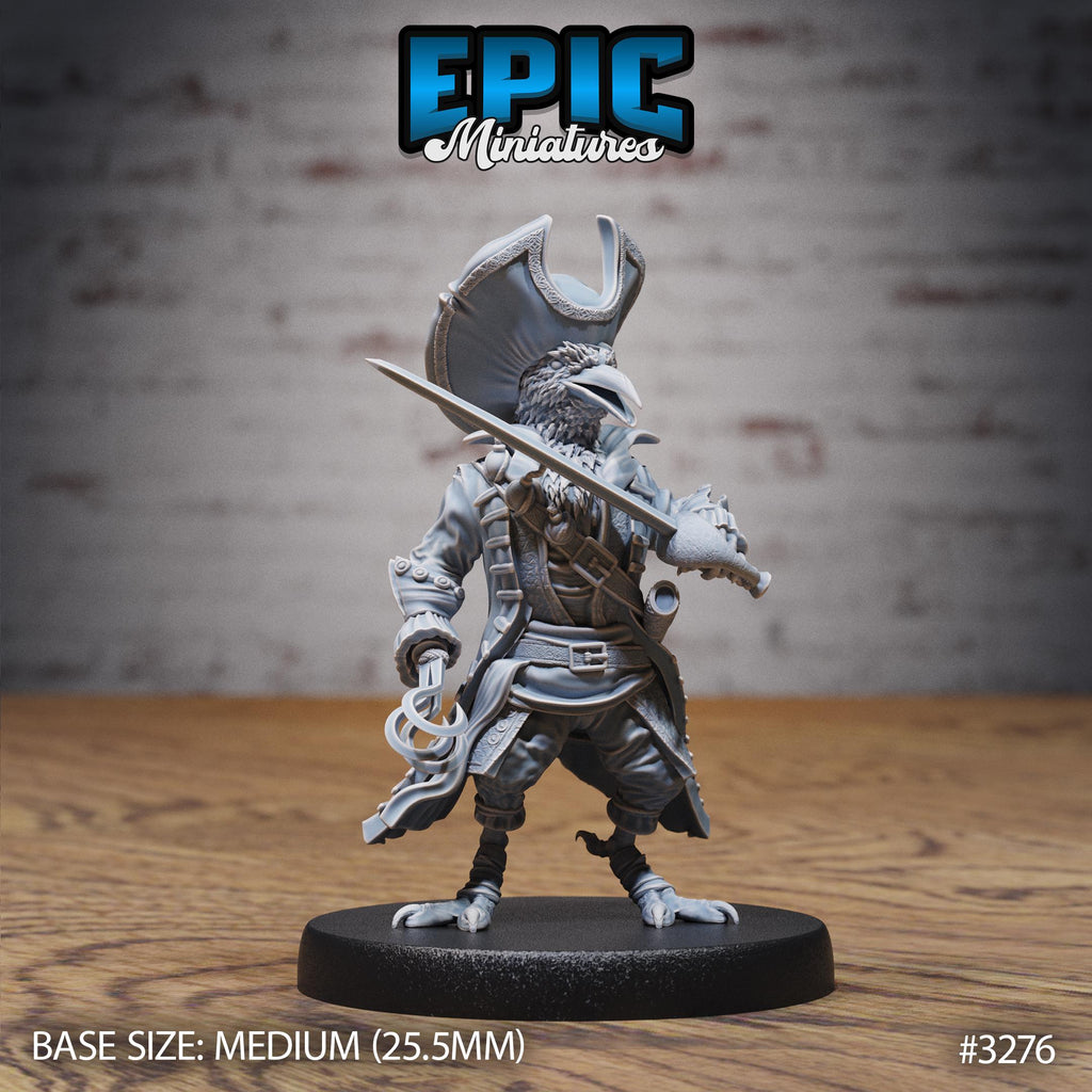 Crow Folk Pirate Option #3276 front DND miniature Pirate Scourge 16k resin