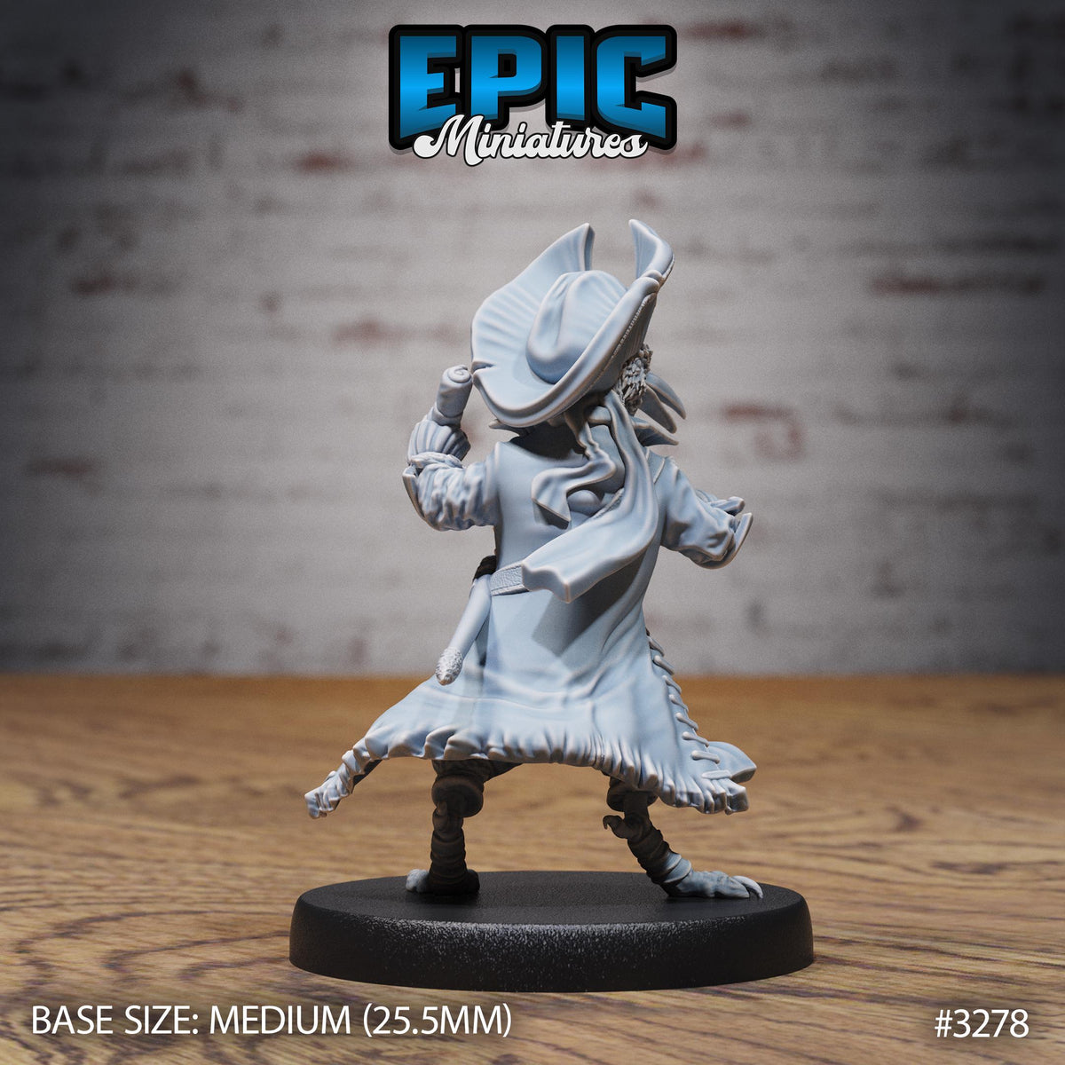 Crow Folk Pirate Option #3278 back DND miniature Pirate Scourge 16k resin