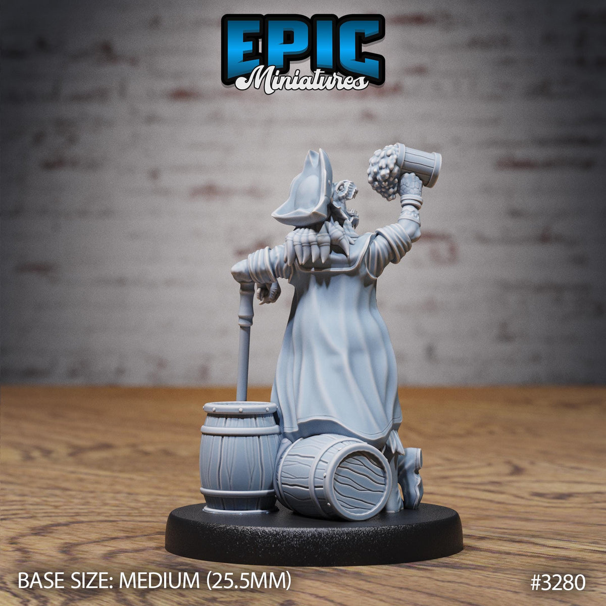 Dragonborn Pirate Option #3280 back DND miniature Pirate Scourge 16k resin