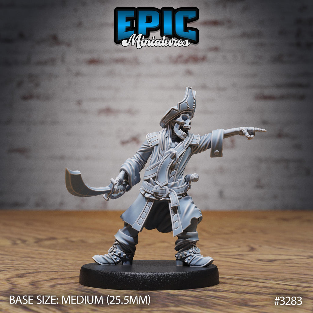 Undead Pirate Crew Option #3283 front DND miniature Pirate Scourge 16k resin