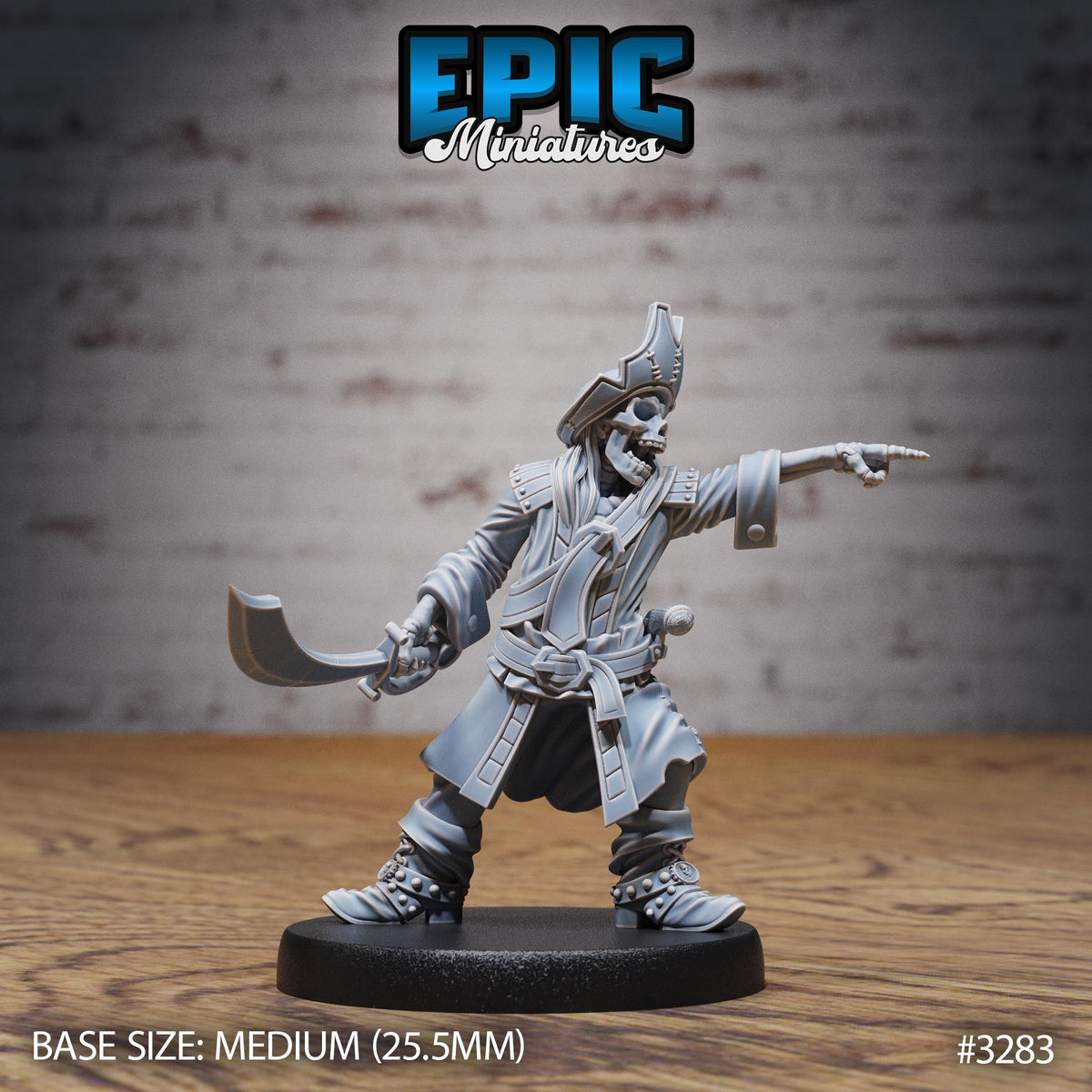 Undead Pirate Crew Option #3283 front DND miniature Pirate Scourge 16k resin