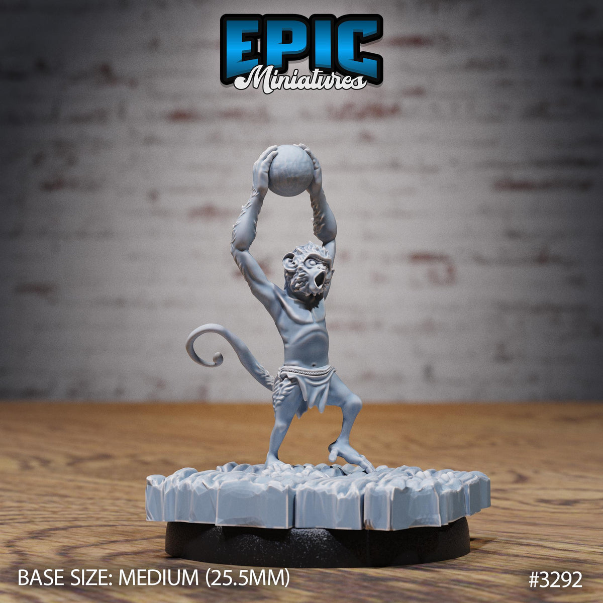 Monkey Cannon Crew Option #3292 front DND miniature Pirate Scourge 16k resin