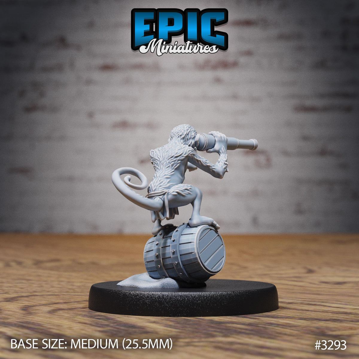 Monkey Cannon Crew Option #3293 back DND miniature Pirate Scourge 16k resin