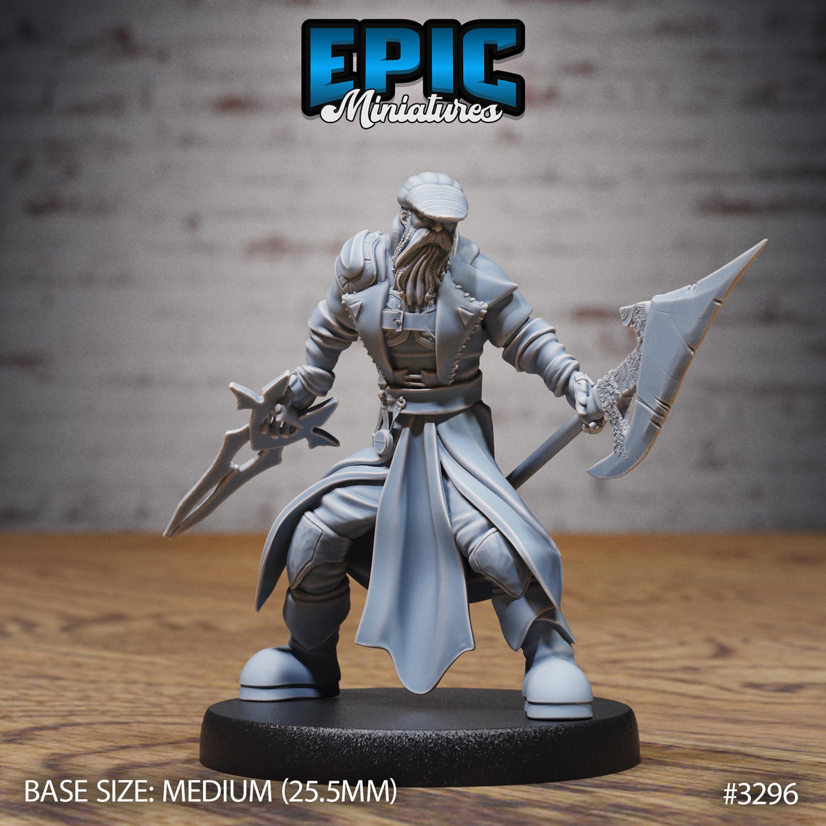 Master Sailor Option #3296 front DND miniature Pirate Scourge 16k resin