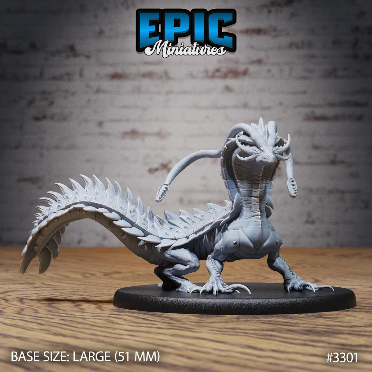 Sea Drake Deity Option #3301 front DND miniature Pirate Scourge 16k resin