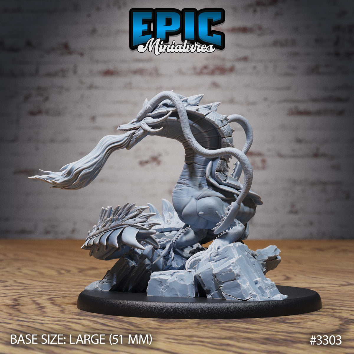 Sea Drake Deity Option #3303 back DND miniature Pirate Scourge 16k resin
