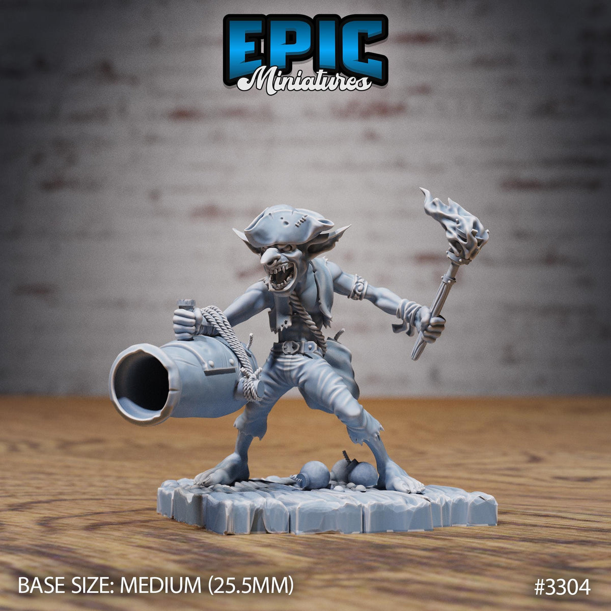 Goblin Cannon Pirate Set of 3 DND miniatures group photo Pirate Scourge