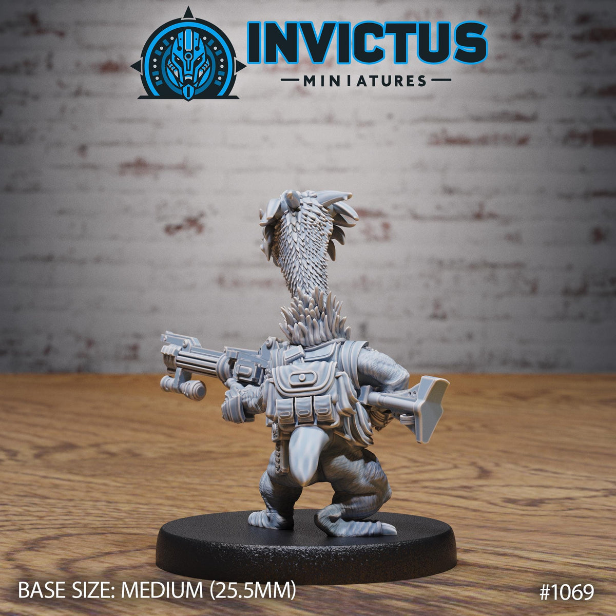 Longer Alien Army of 3 Option #1069 back DND miniature Forgotten Frontier 16k resin
