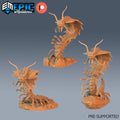 Remorhaz Set of 3 DND Minis | Arctic Nights Collection | TTRPG | Storm King's Thunder Netherdeep | Adult Young DND miniatures group photo