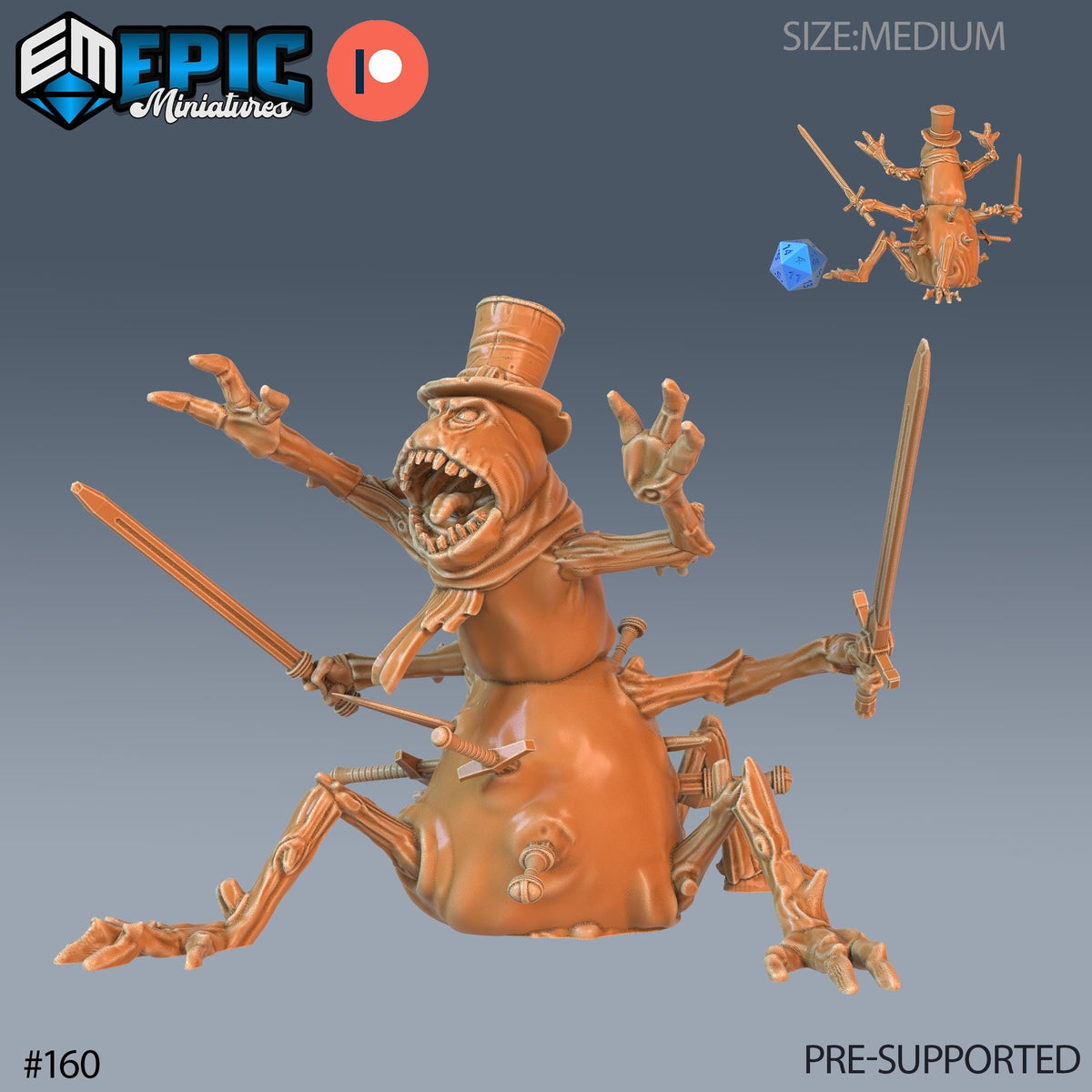 Animated Snowman Set of 3 DND Minis | Arctic Nights Collection | TTRPG | Storm King's Thunder Netherdeep | Option #160 front DND miniature  16k resin
