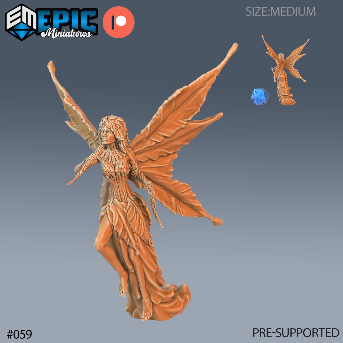 Flower Dryad Set of 5 DND Minis | Corrupted Forest Collection | TTRPG | Beyond Witchlight Prismeer Feywild Hourglass Coven Dryad 4 front DND miniature  16k resin