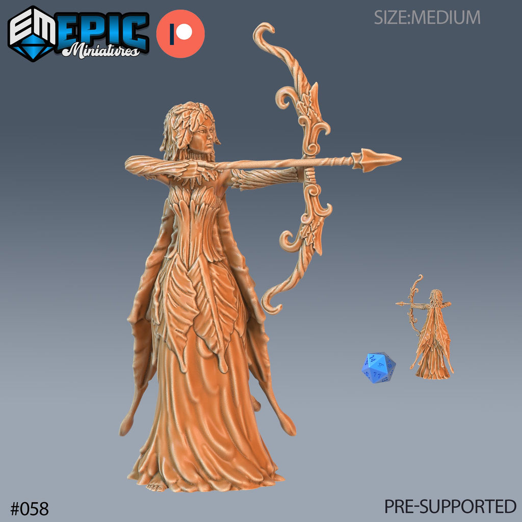 Flower Dryad Set of 5 DND Minis | Corrupted Forest Collection | TTRPG | Beyond Witchlight Prismeer Feywild Hourglass Coven Dryad 3 front DND miniature  16k resin