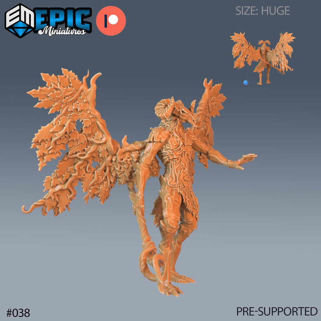 The Forgotten God Set of 2 DND Minis | Corrupted Forest Collection | TTRPG | Beyond Witchlight Prismeer Feywild Hourglass Coven Option #038 (2) front DND miniature  16k resin