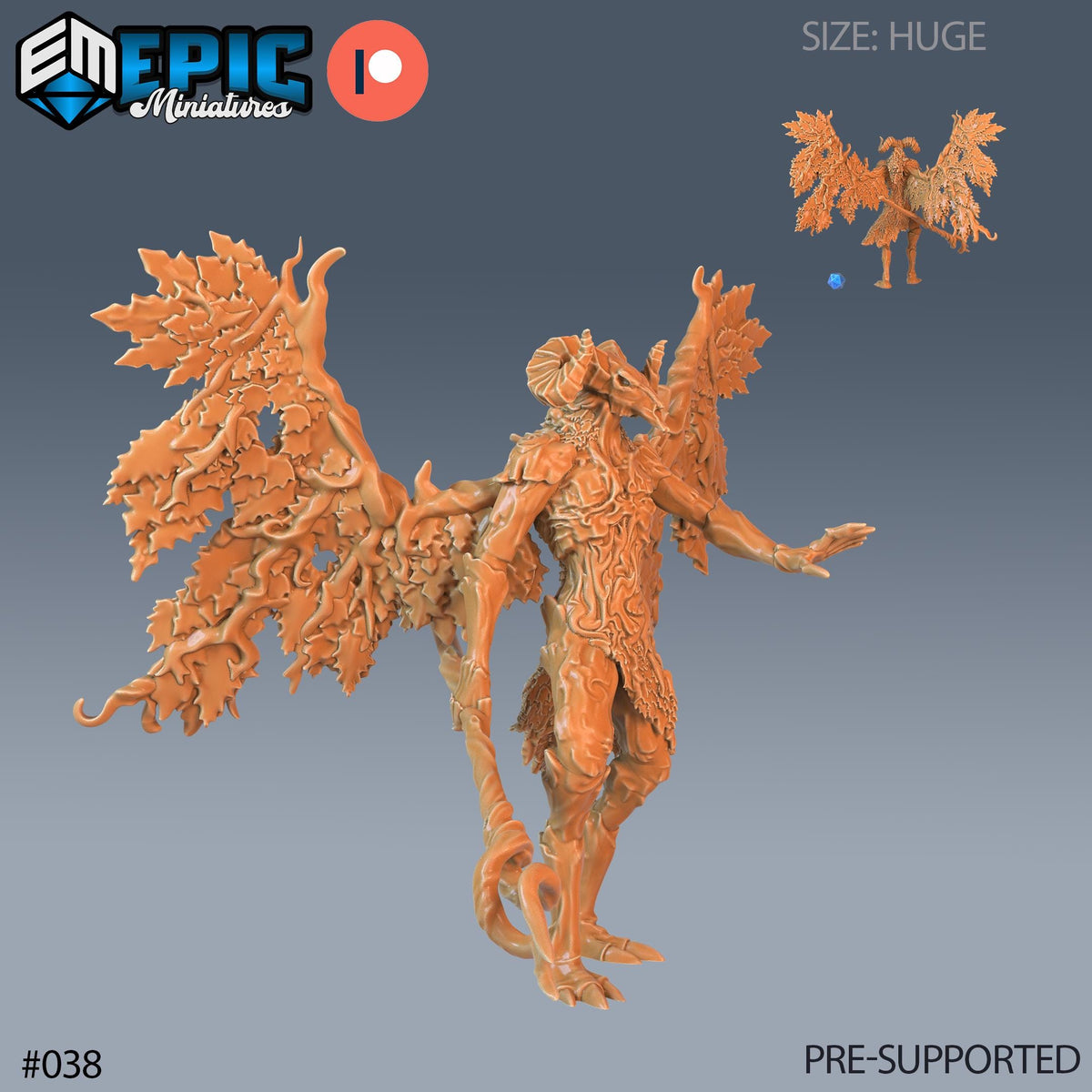 The Forgotten God Set of 2 DND Minis | Corrupted Forest Collection | TTRPG | Beyond Witchlight Prismeer Feywild Hourglass Coven Option #038 (2) front DND miniature  16k resin