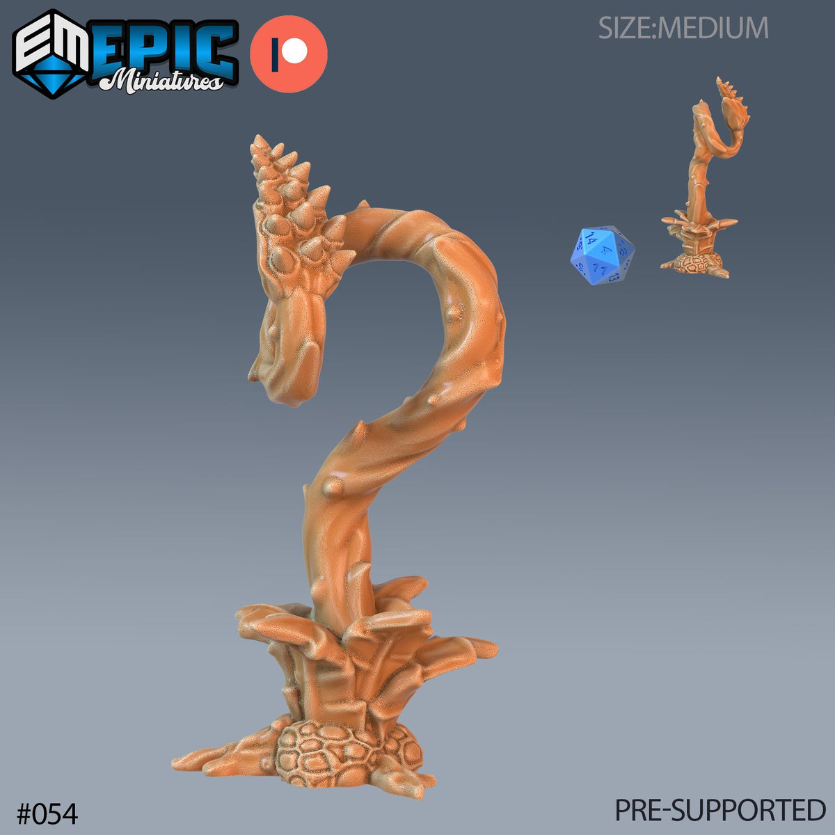 Plant Tentacles Set of 4 DND Minis | Corrupted Forest Collection | TTRPG | Beyond Witchlight Prismeer Feywild Hourglass Coven Option #054 (3) front DND miniature  16k resin