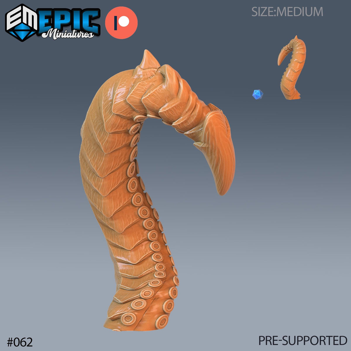 Kraken Tentacles Set of 4 DND Minis | Endless Depth Collection | TTRPG | Nautical Ocean Chult Sahuagin Crushing Wave Maelstrom Sea Monster Option #062 (2) front DND miniature  16k resin