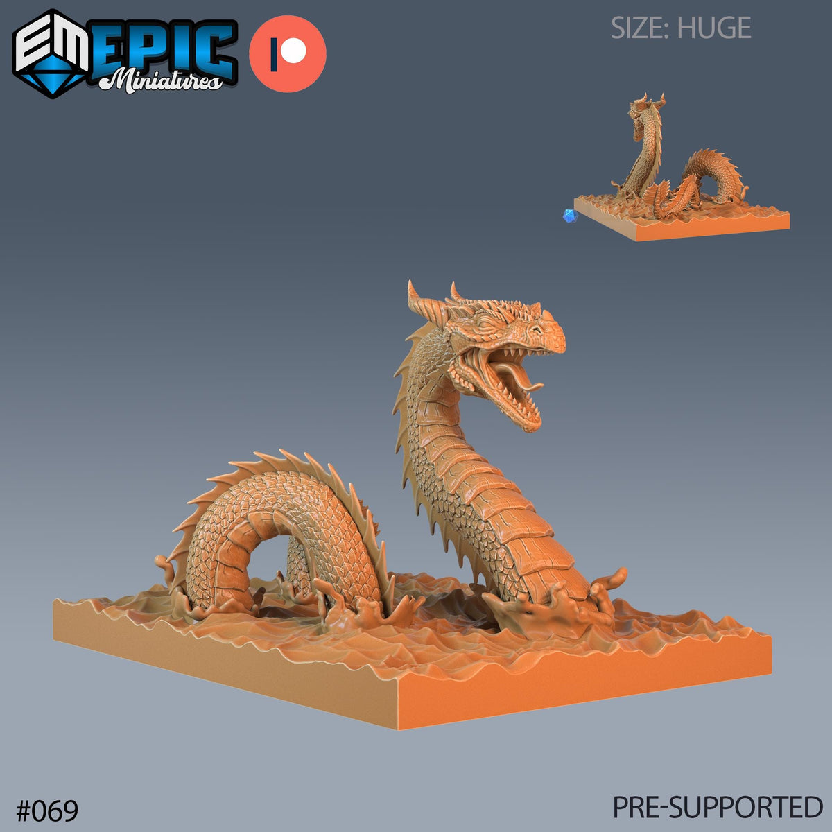 Sea Serpent DND Minis | Endless Depth Collection | TTRPG | Nautical Ocean Chult Sahuagin Crushing Wave Maelstrom DND miniatures group photo