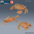 Giant Crab Set of 3 DND Minis | Endless Depth Collection | TTRPG | Sea Nautical Ocean Chult Sahuagin Crushing Wave Maelstrom Coral DND miniatures group photo