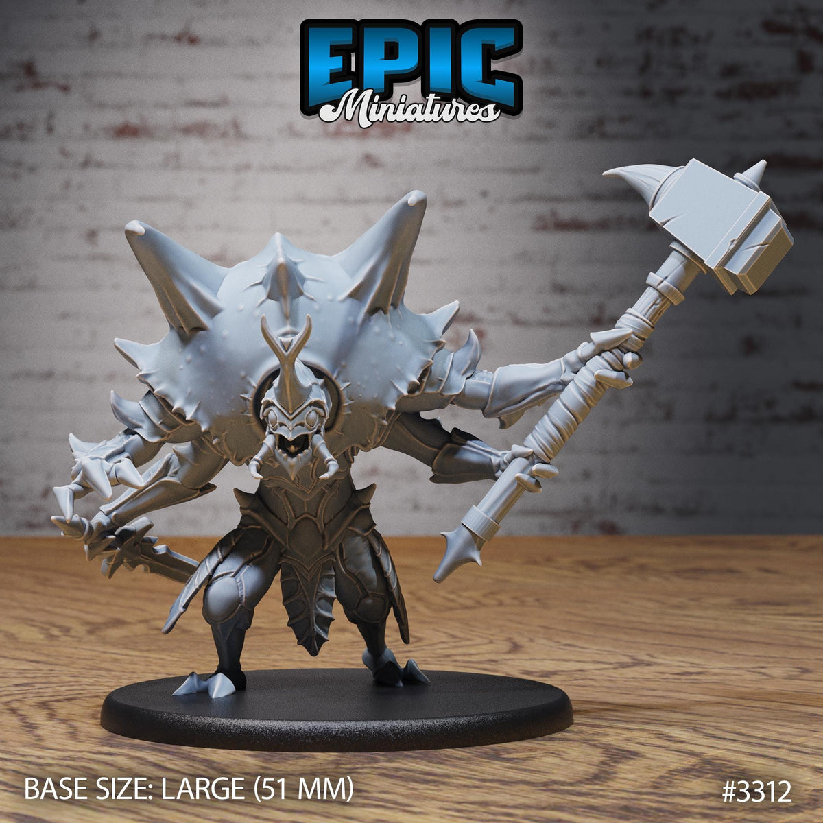 Insect Hulk Option #3312 front DND miniature Insectoid Jungle 16k resin