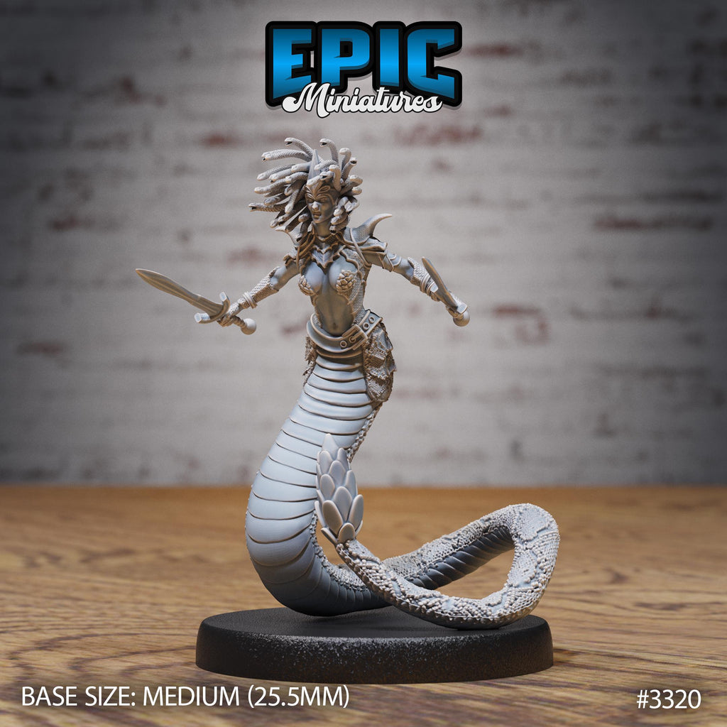 Gorgon Sisters Medusa Option #3320 front DND miniature Insectoid Jungle 16k resin