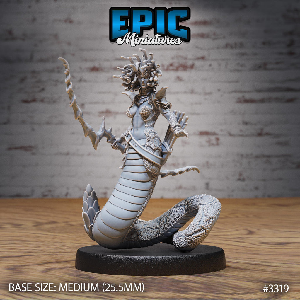 Gorgon Sisters Medusa Option #3319 front DND miniature Insectoid Jungle 16k resin