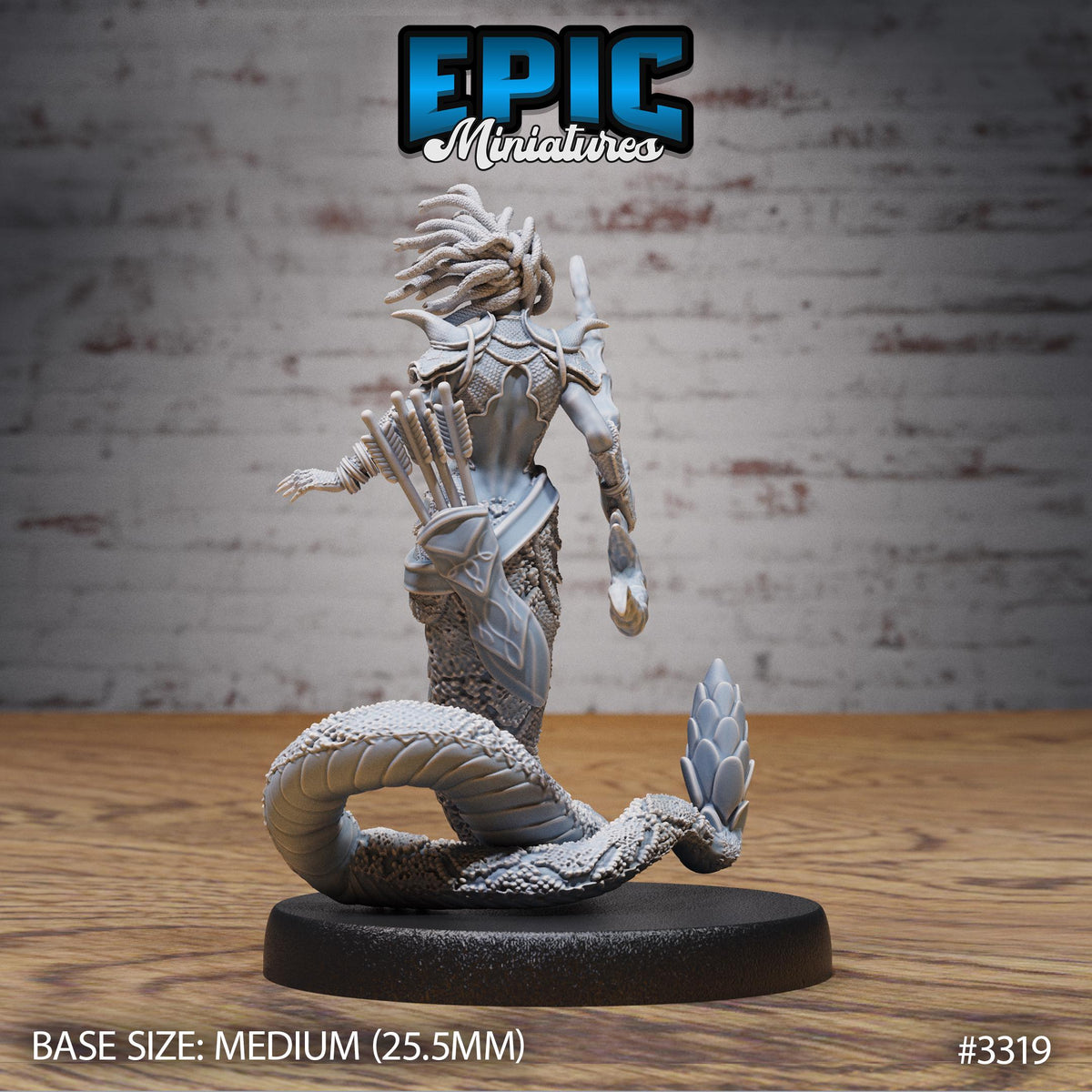 Gorgon Sisters Medusa Option #3319 back DND miniature Insectoid Jungle 16k resin