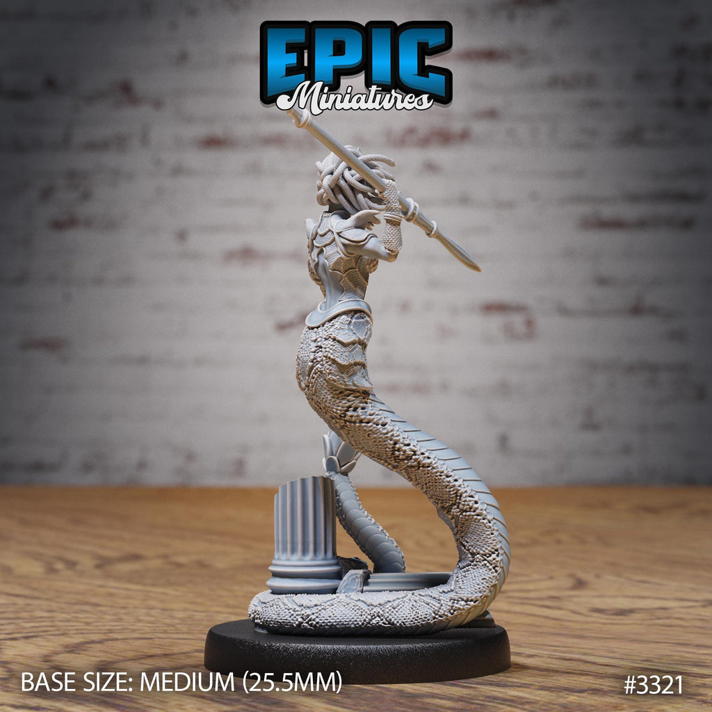 Gorgon Sisters Medusa Option #3321 back DND miniature Insectoid Jungle 16k resin