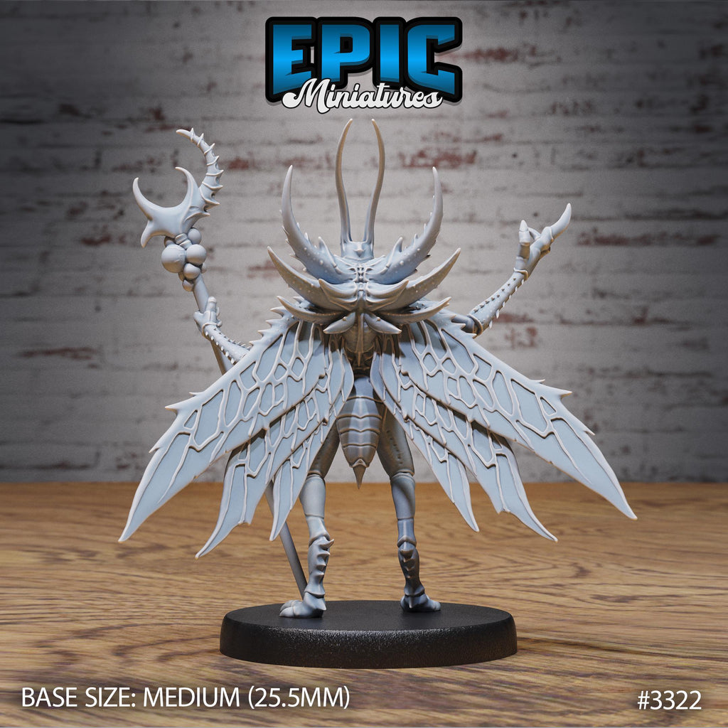 Mosquito Folk Option #3322 back DND miniature Insectoid Jungle 16k resin