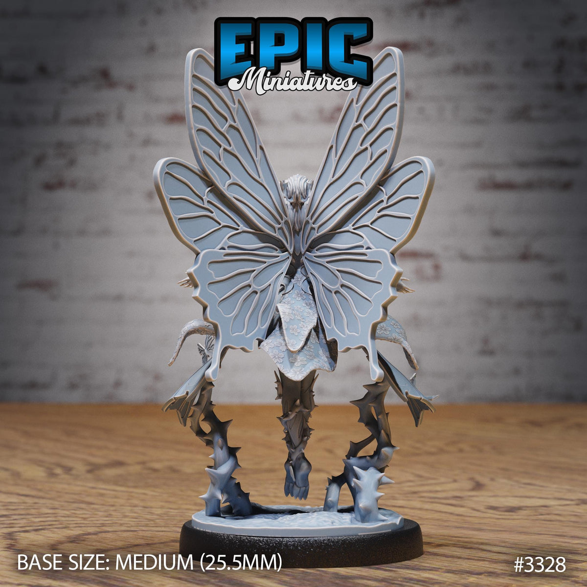Butterfly Fairy Option #3328 back DND miniature Insectoid Jungle 16k resin