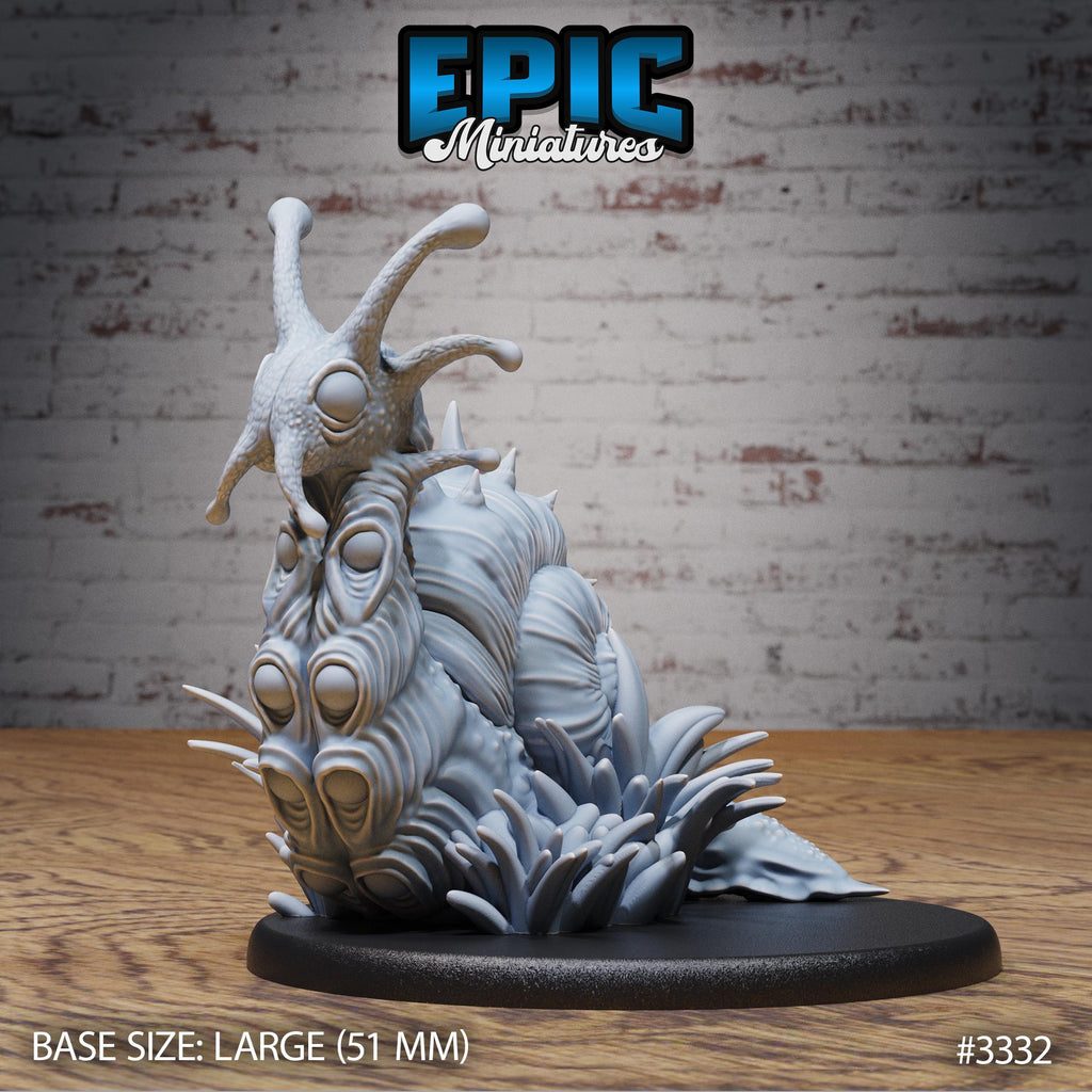 Giant Jungle Snail Option #3332 front DND miniature Insectoid Jungle 16k resin
