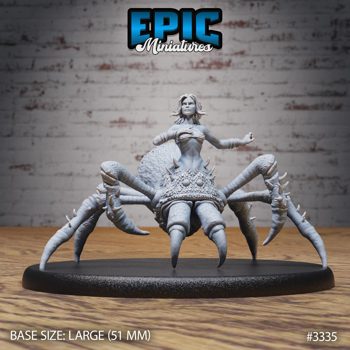 Arachne Sprider Option #3335 front DND miniature Insectoid Jungle 16k resin