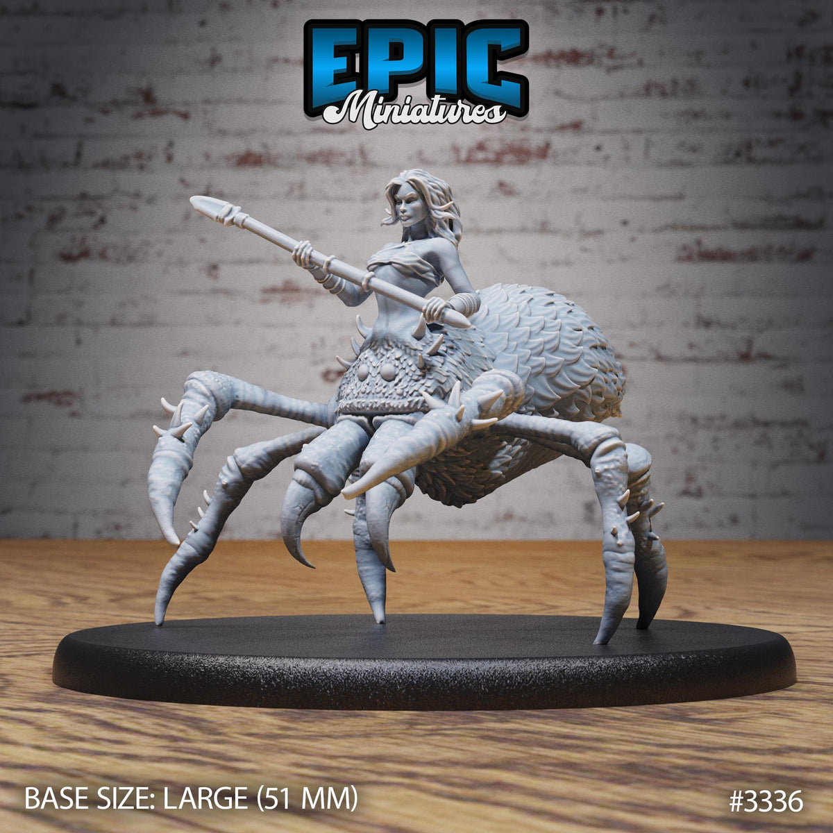 Arachne Sprider Option #3336 front DND miniature Insectoid Jungle 16k resin