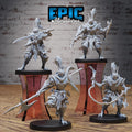 Ninja Insect Warrior Set of 4 DND miniatures group photo Insectoid Jungle
