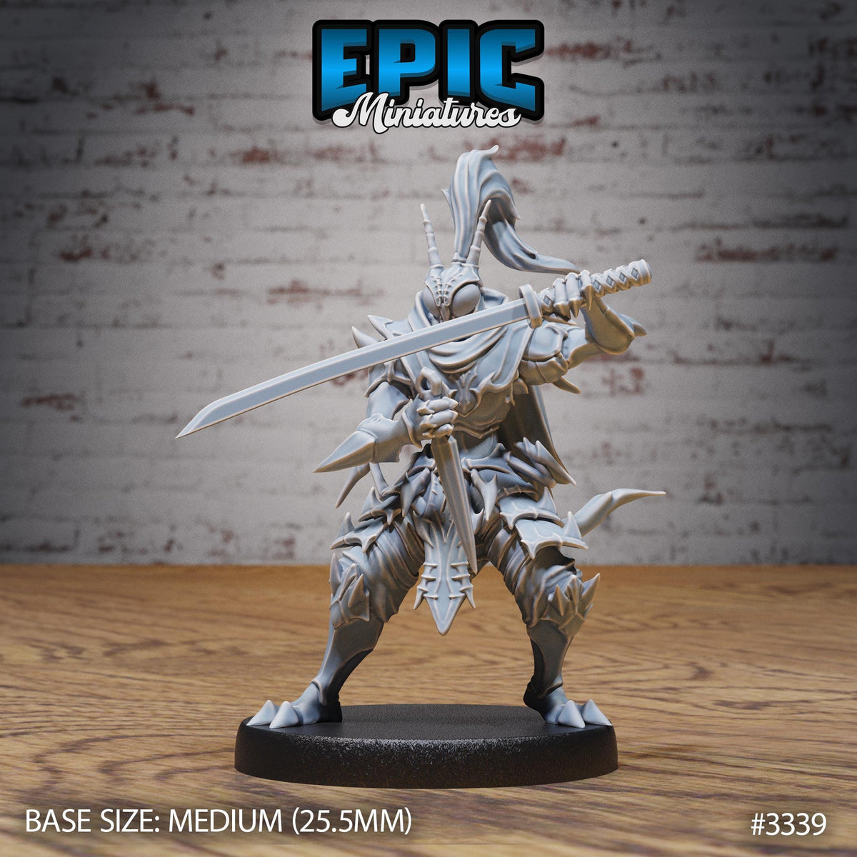 Ninja Insect Warrior Option #3339 front DND miniature Insectoid Jungle 16k resin