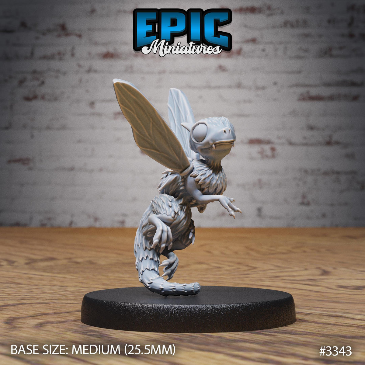 Beegon Wyrmling Option #3343 front DND miniature Insectoid Jungle 16k resin