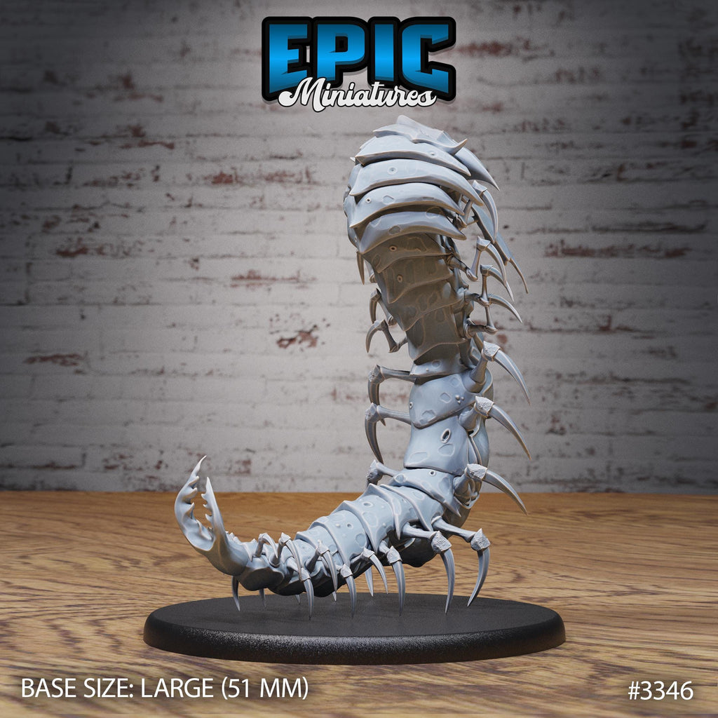 Hell Crawler Centipede Option #3346 back DND miniature Insectoid Jungle 16k resin