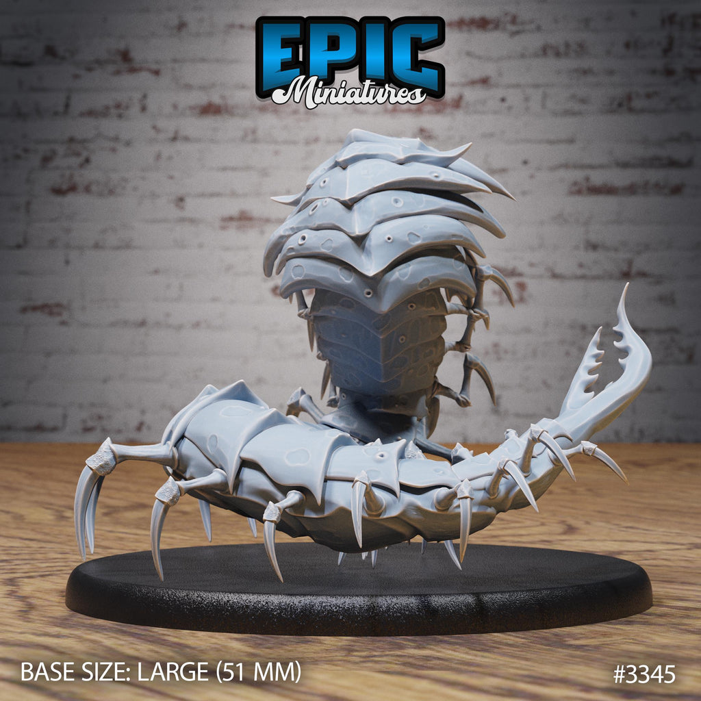 Hell Crawler Centipede Option #3345 back DND miniature Insectoid Jungle 16k resin