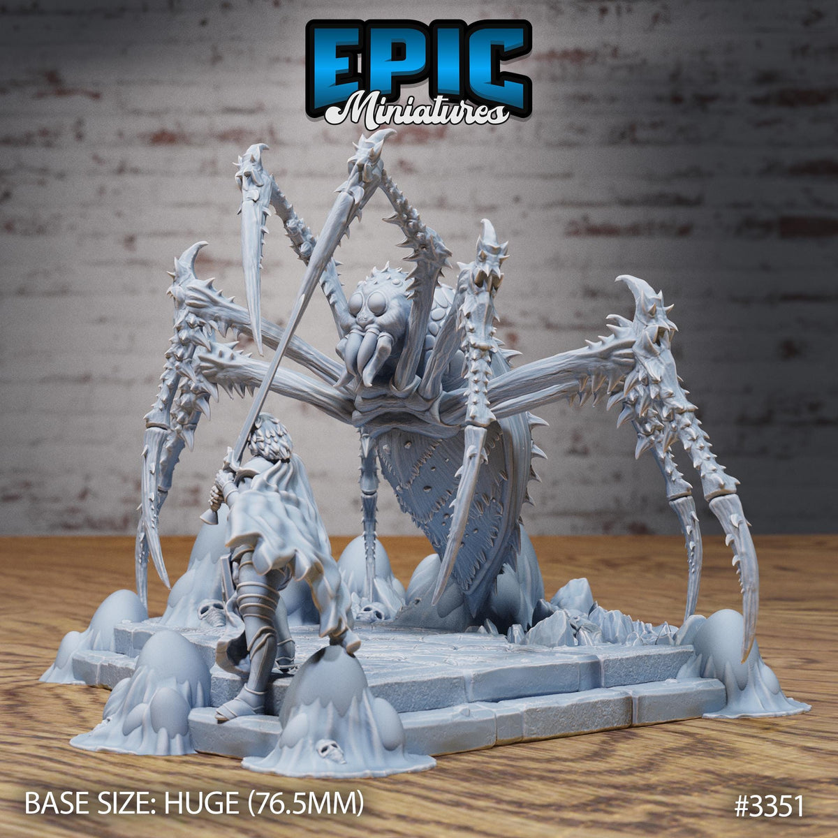 Giant Spider Option #3352 back DND miniature Insectoid Jungle 16k resin