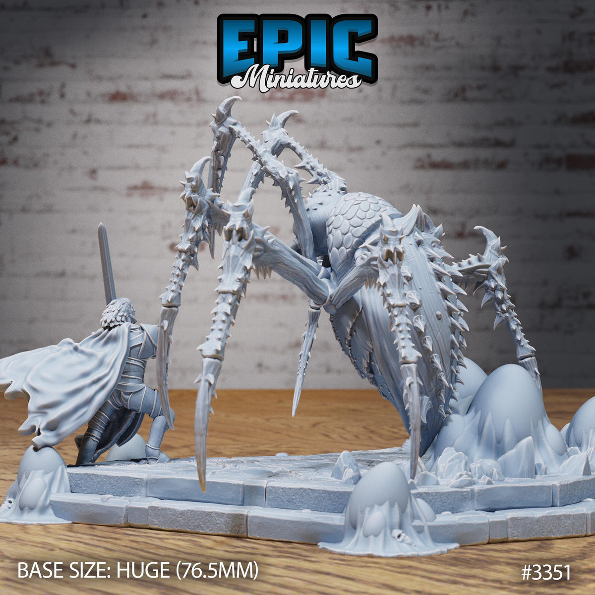 Giant Spider Option #3351 back DND miniature Insectoid Jungle 16k resin